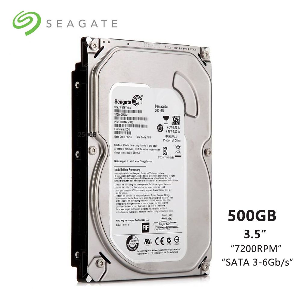 rociar retirada plátano Seagate de 500 GB PC de escritorio 3.5" disco duro interna mecánica SATA  3Gb / s-6 Gb / s de disco duro 7200 RPM 8 MB / 32 MB Buffer