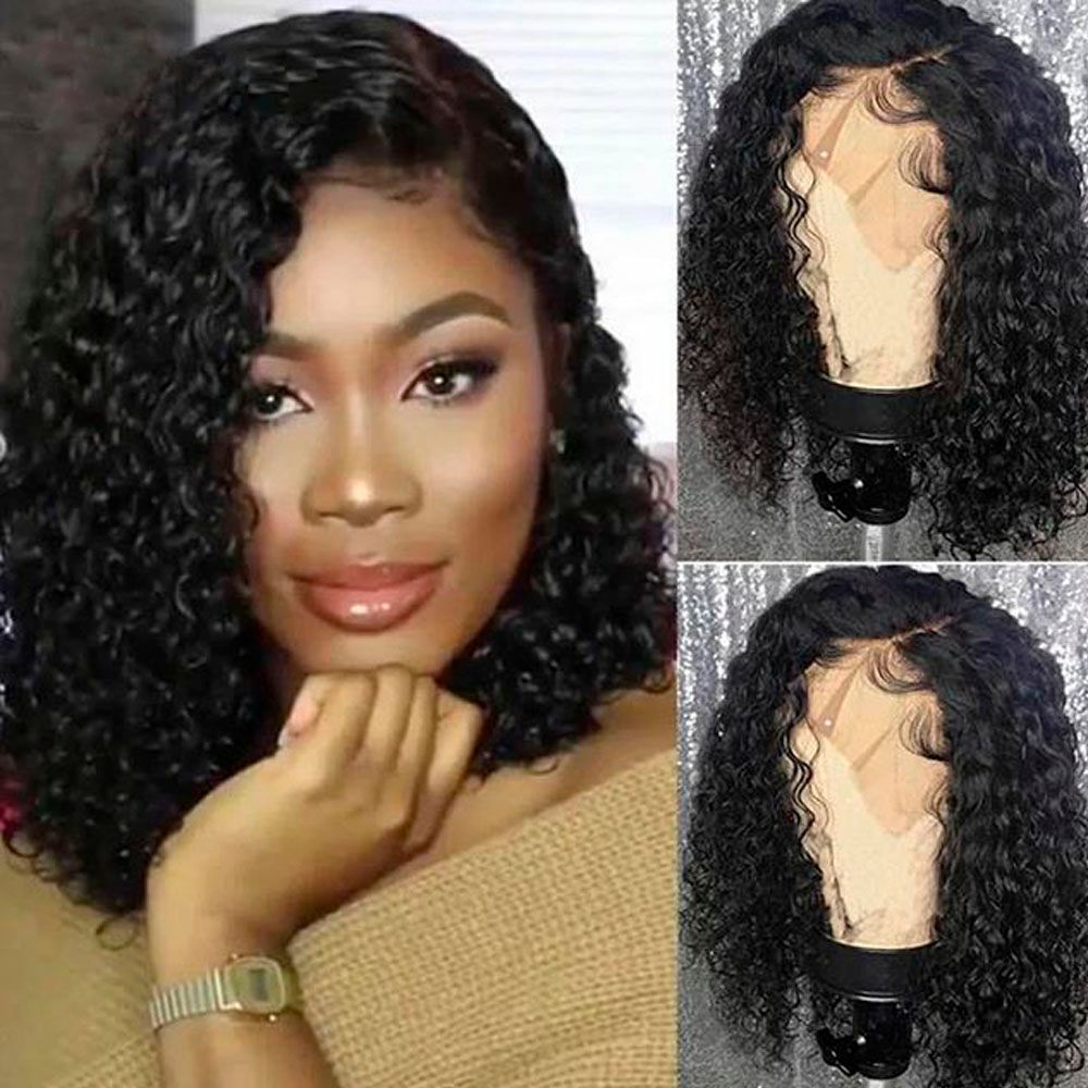 13x6 Lace Front Human Hair Wigs 180 Density Curly Human Hair Wigs