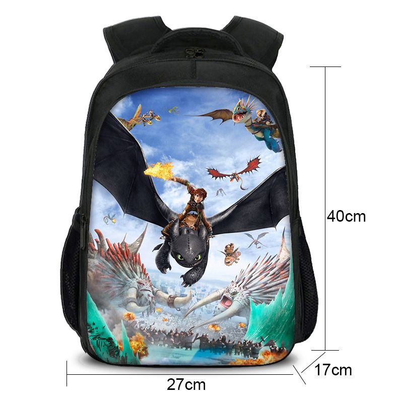 Cool Dragon Backpack Night Toothless School Bag for Boys Girls 