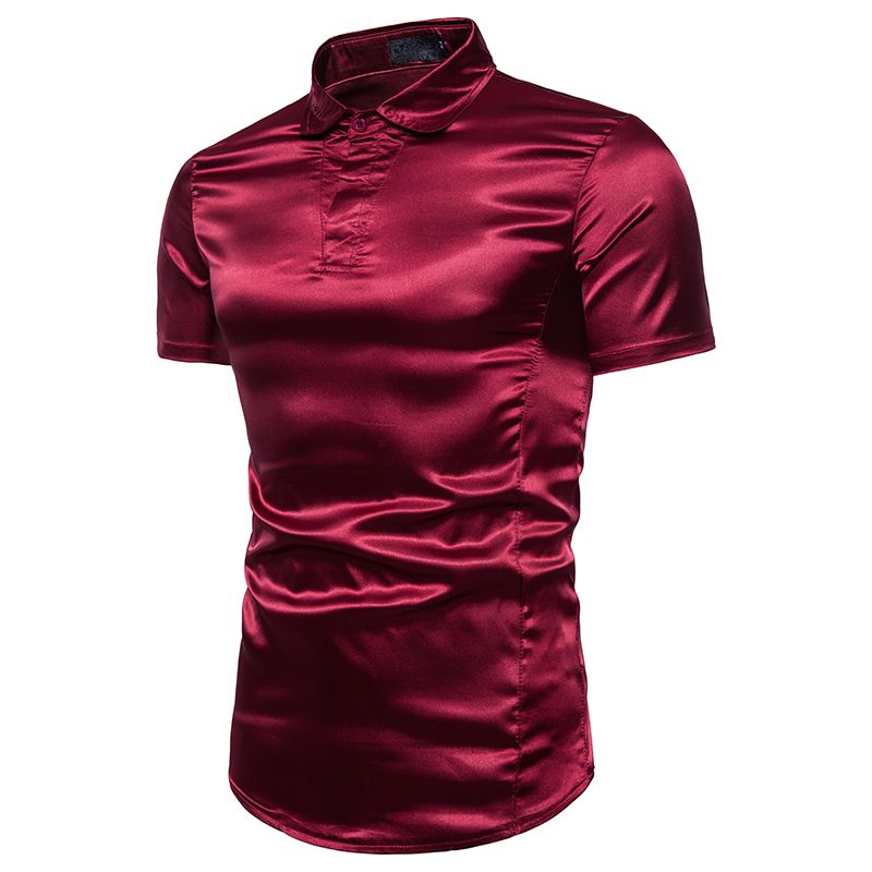 camisa masculina cetim