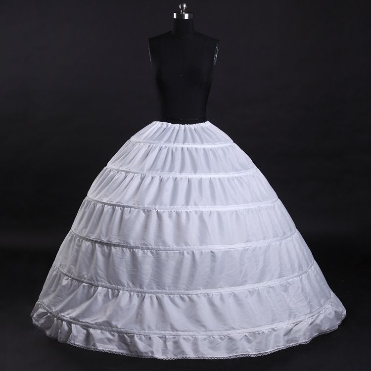 Details about   6 Hoops Wedding Dress Petticoat Skirt Ball Gown Crinoline Underskirt Large Waist 