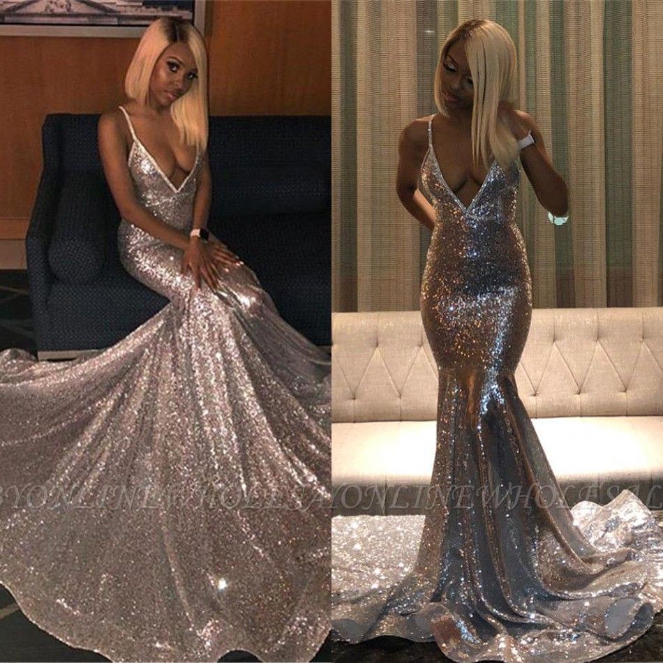 silver mid length dresses
