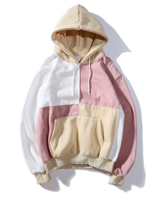 champion colorblock hoodie pink