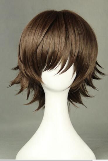brown short cosplay wig