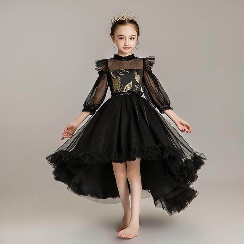 kids long black dress