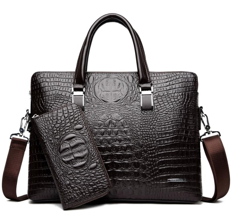 New Hot Sale Brand Briefcase Designer Men Laptop Bag Black Designer Handbag Business Men Laptop ...