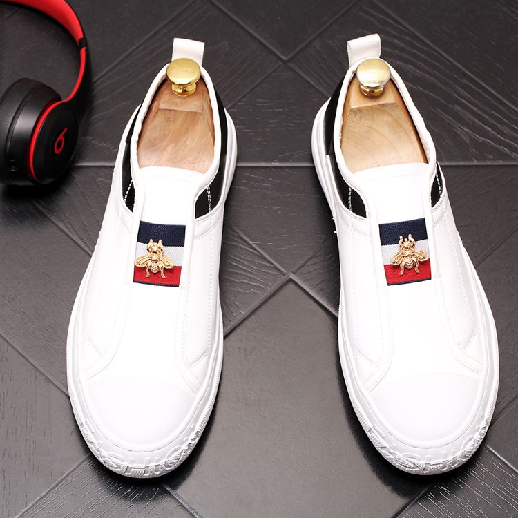 New Mens Fashion Bees Mixed Casual Colors Shoes British Style Man