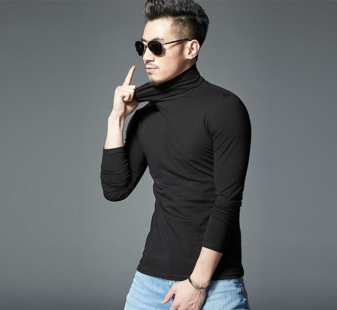 turtleneck t shirt mens