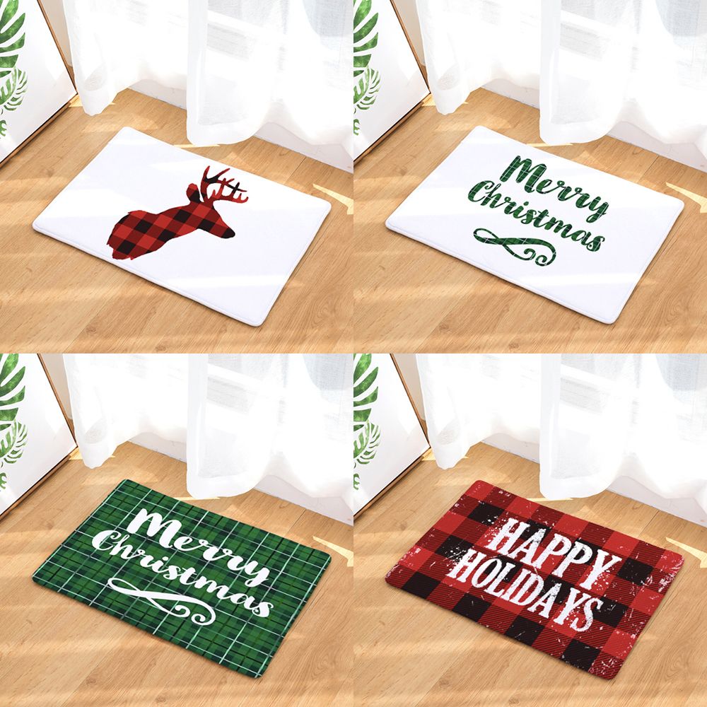 Merry Christmas Deer Doormat Bath Kitchen Carpet