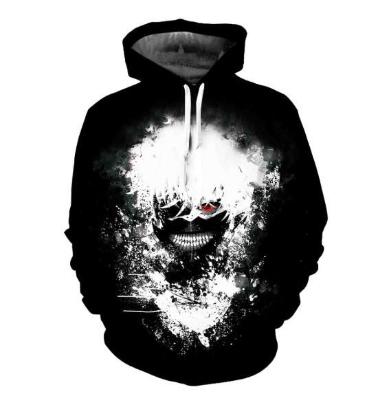 tokyo ghoul pullover moletom com capuz