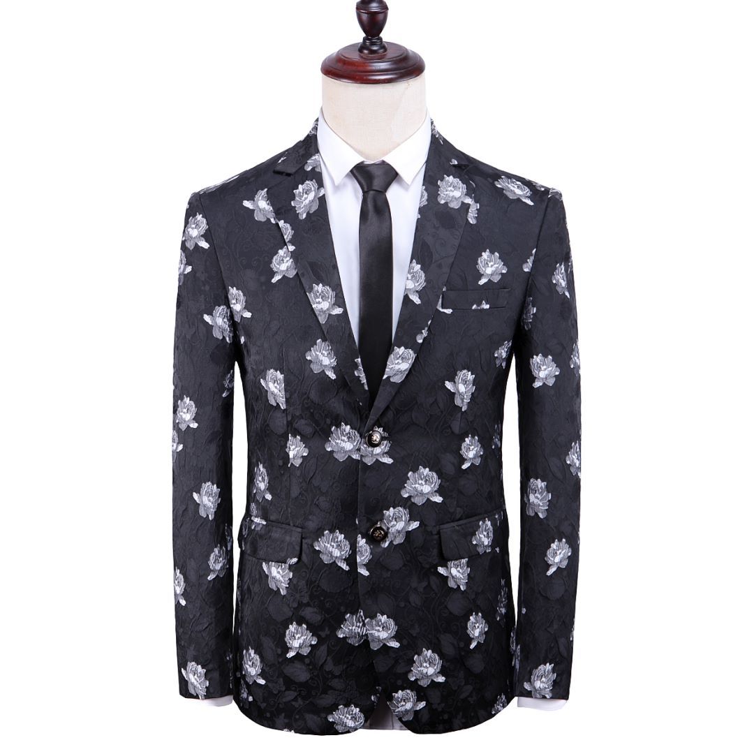 Mens Patterned Suits Fine Jacquard Fabric Design Wedding Suits Blazer