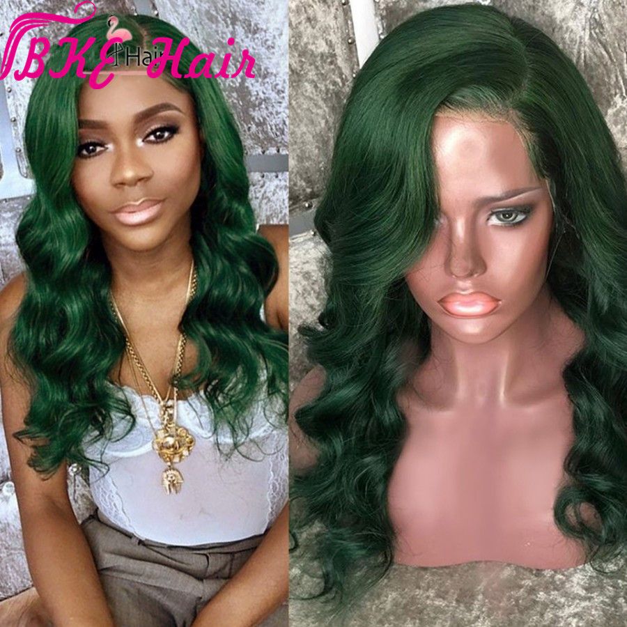 dark green wig