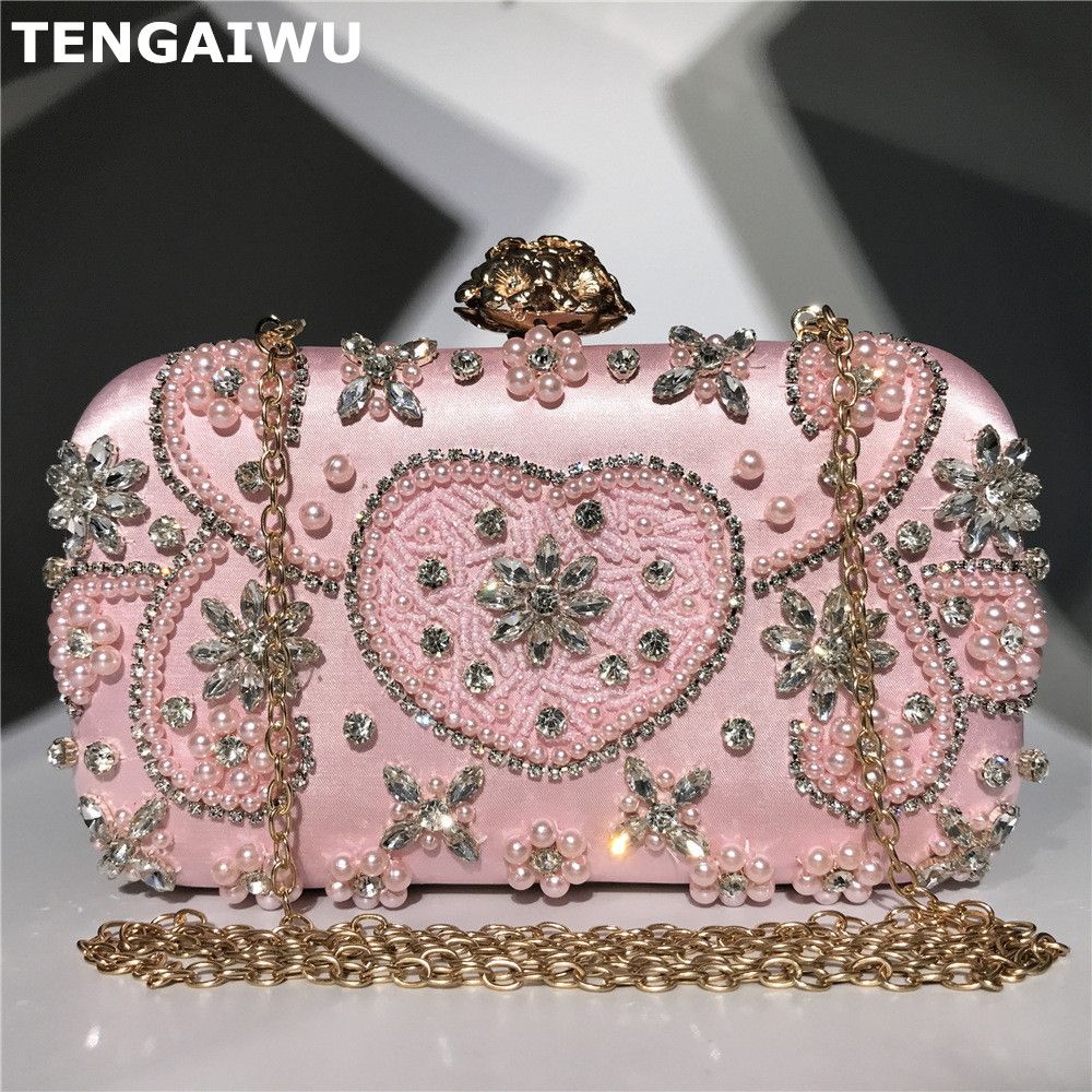 pink clutch bolsas for weddings