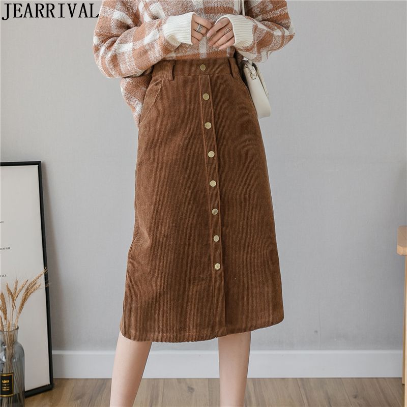 corduroy midi skirt