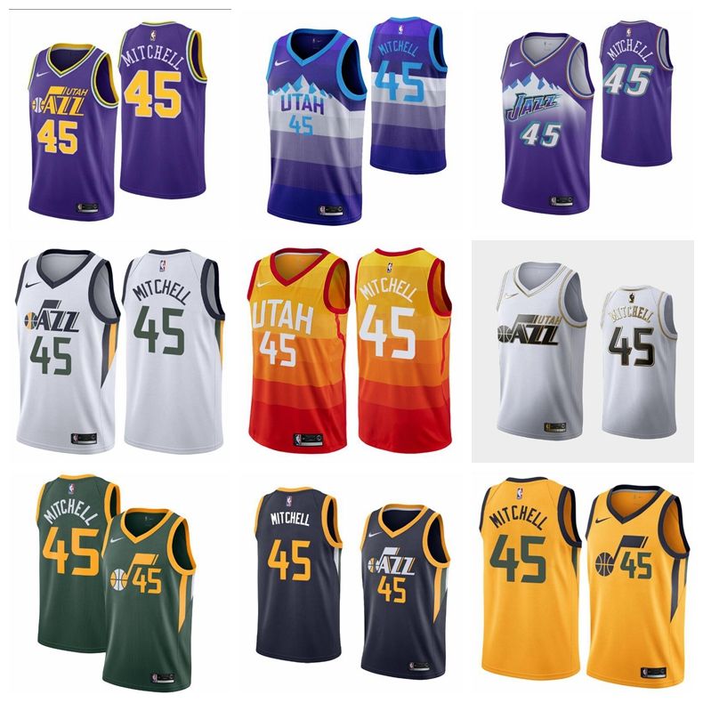 Men Women Youth Jazz Jerseys 45 Donovan Mitchell Basketball Jerseys - China  Utah and Jazz price