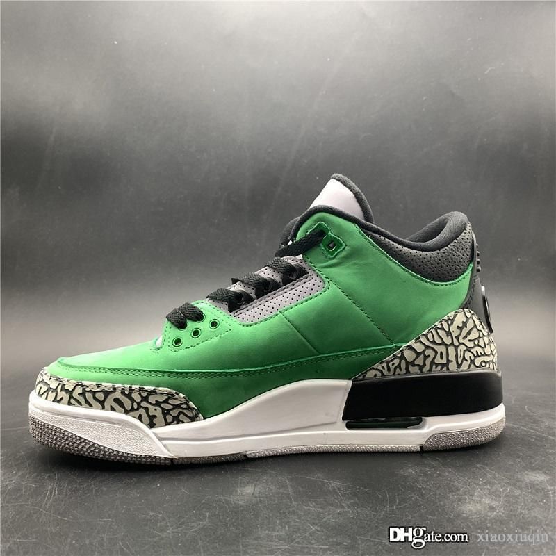 green and white 3s