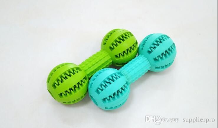 rubber dumbbell dog toy