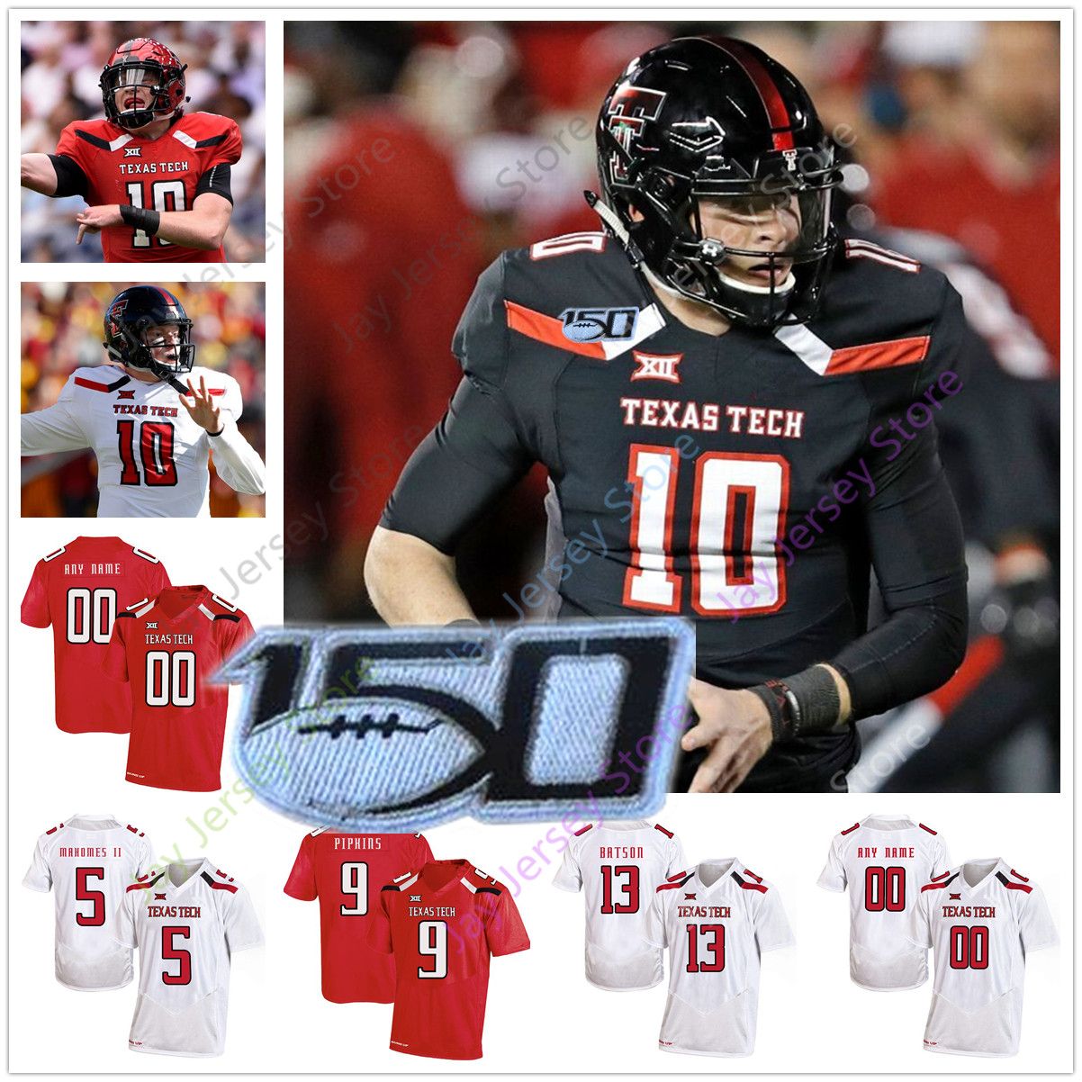 Texas Tech TTU Football Jersey College 