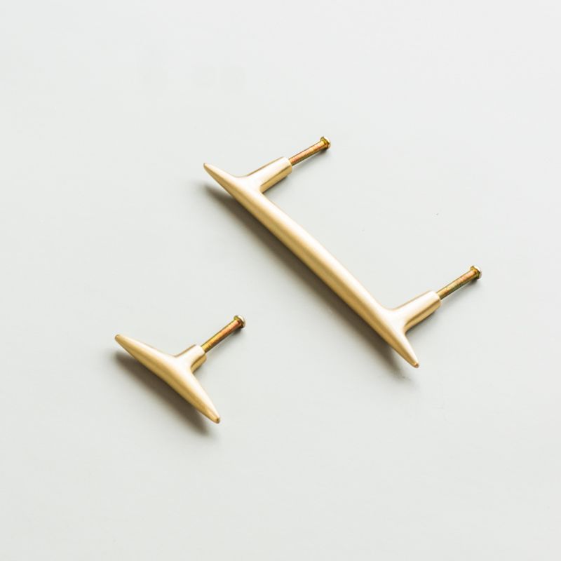2019 Solid Brass Tbar Nordic Style Cabinet Handles Furniture