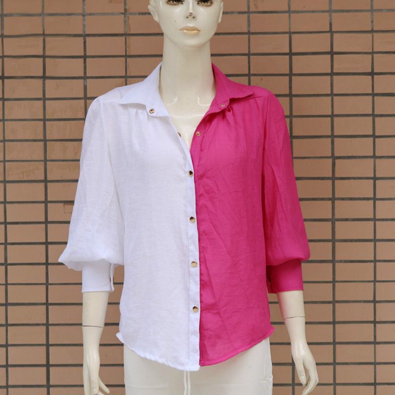 Camisa dos colores mujer Clearance