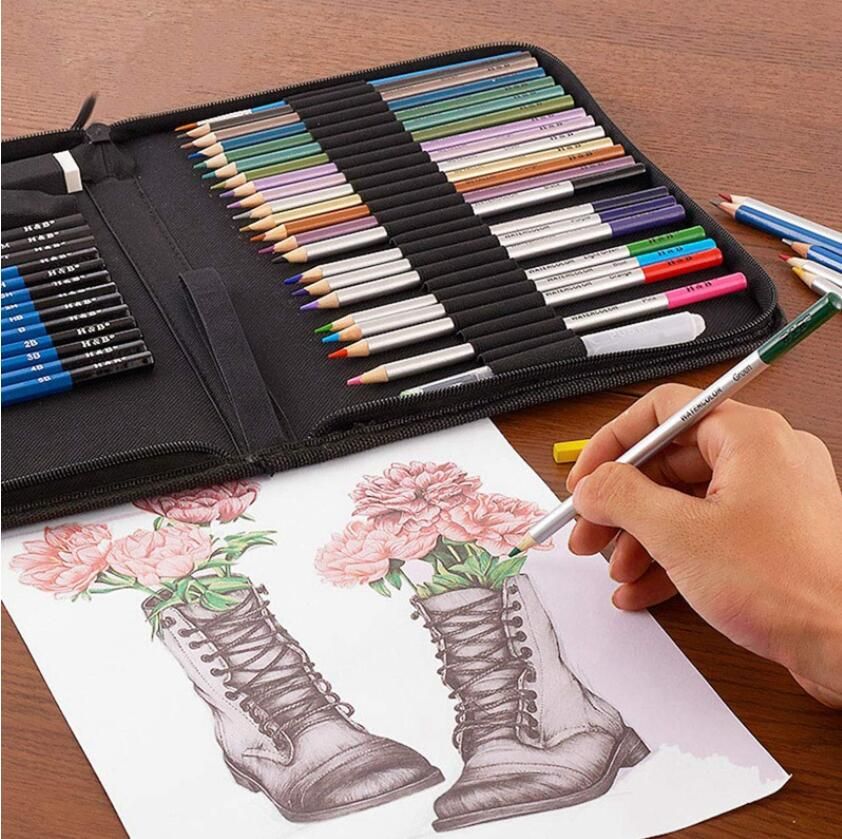 Compre Hb Set Dibujo Profesional Un Kit De Madera Bosquejar Del Lápiz Lápices De Bosquejo De Suministros De Pintura Con Bolsa De Transporte A 24 64 Del Yhsky Es Dhgate Com