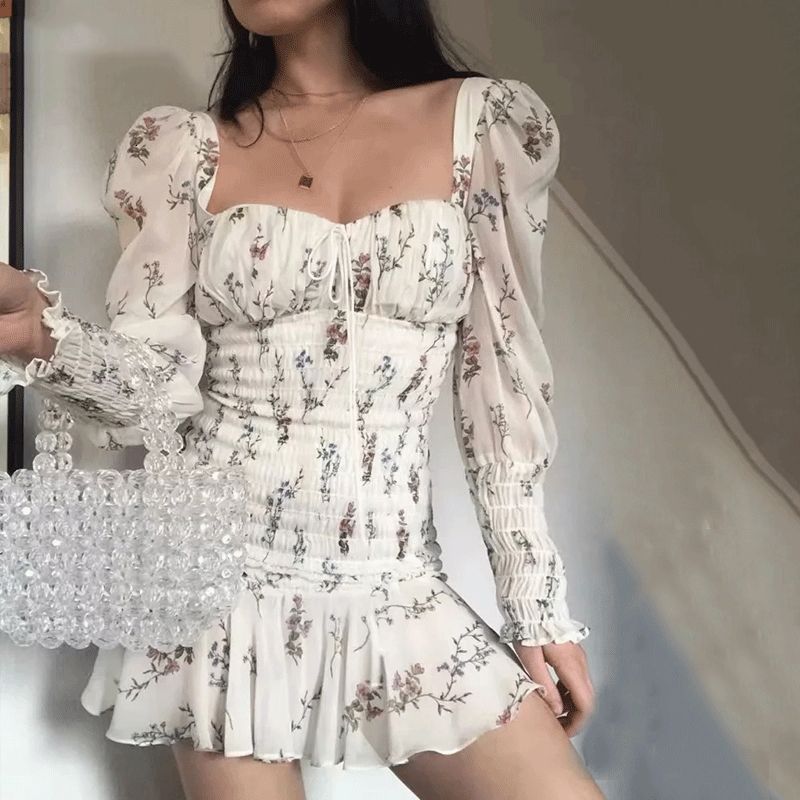 puff sleeve summer dress