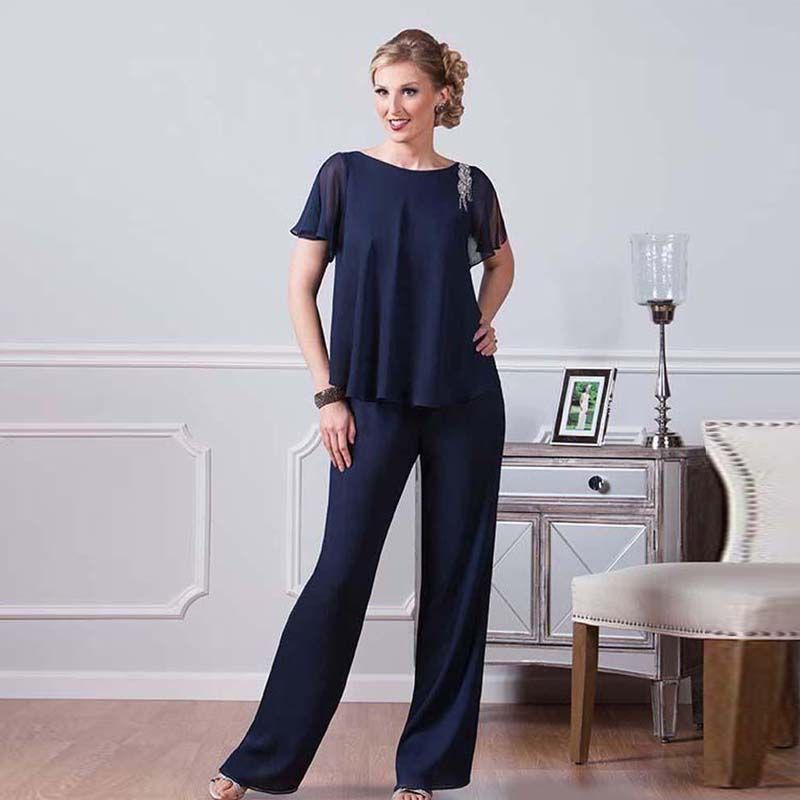 Navy chiffon pants Clearance
