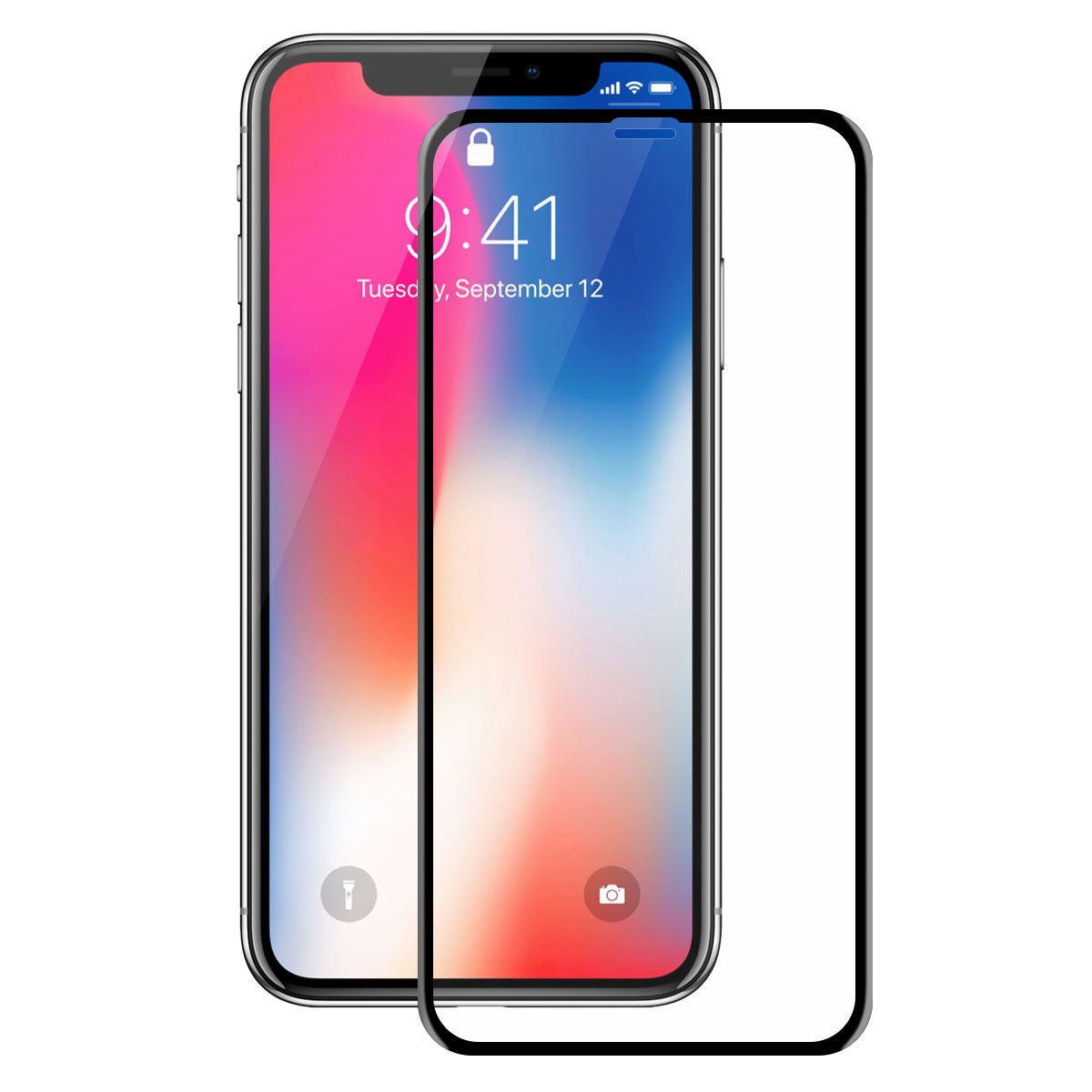 Protector Apple Iphone X 10 Negro Completo 3D Cristal Templado de Pantalla Protector Apple Iphone X 10 Negro Completo 3D Cristal Templado de Pantalla