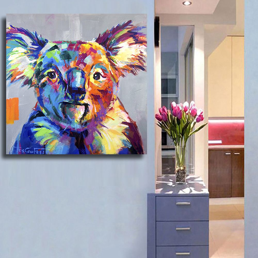 2020 Quirky Koala Animal Oil Painting Acrylic On Canvas Art Prints