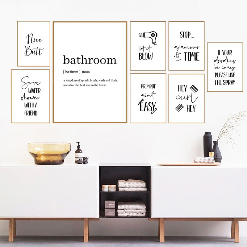 2020 Funny Bathroom Quotes Prints Modern Minimalist Poster Bathroom Wall Art Decor Black And White Wall Picture Toilet Decoration From Designerwallet1 3 11 Dhgate Com