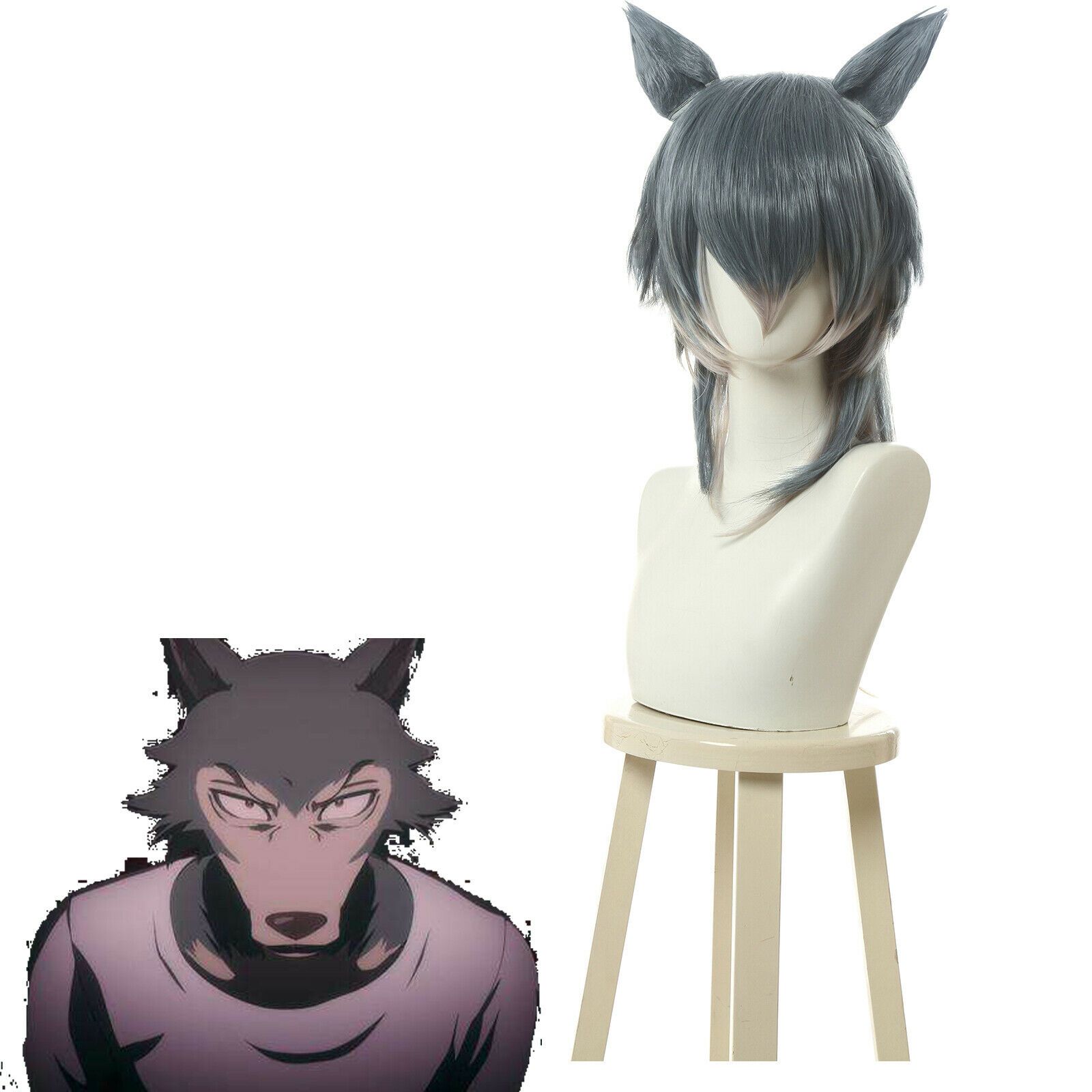 Download Details About Beastars Legosi Cosplay Wig Gray Beige Color Mixing For iPhone Wallpaper Details About Beastars Legosi Cosplay Wig Gray Beige Color Mixing For Android