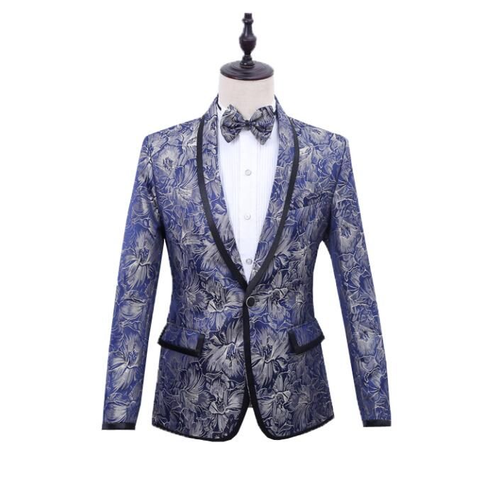 Compre Moda Blazer Hombres Trajes Diseños Azul Jacquard Etapa Cantantes Chaqueta  Para Hombre Ropa Estilo Estrella Del Baile Vestido Masculino Homme A 81,1 €  Del Milingstore | Es.Dhgate.Com