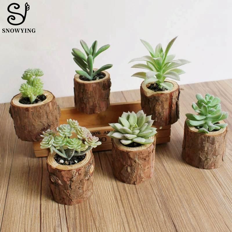 2019 Artificial Succulents Plants Woody Potted Plant Home Desk