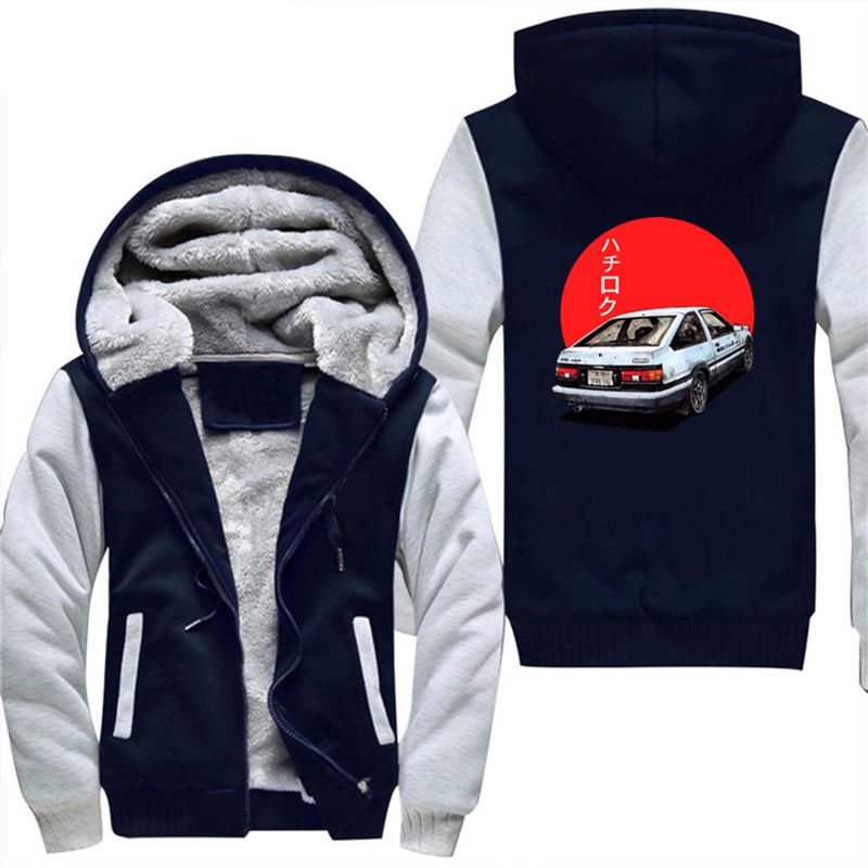 Mejor Precio En A Granel Hommes Vetements Ae86 Initial D Automne Hiver Epaissir Velours A Capuche Male Plus La Taille Hoodies Sweat Hommes Manteaux Zipper Hombre Veste Envio Gratuito Dhgate