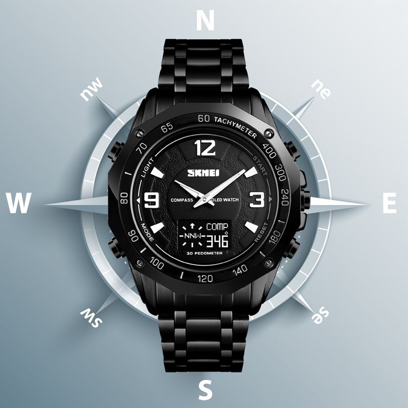 digital watch with temperature