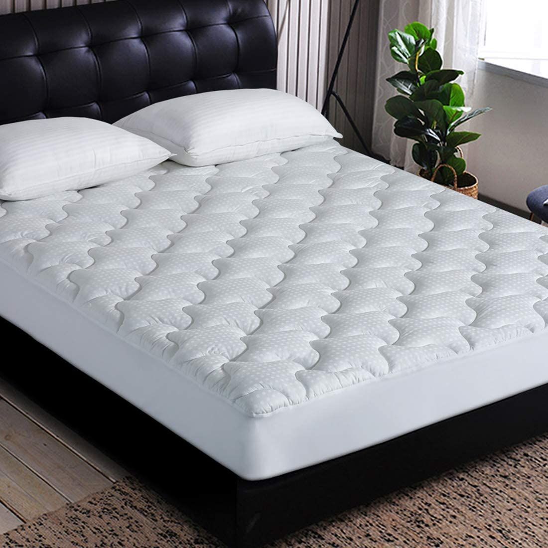 Impermeable protectores De Colchón Extra Profundo Acolchado Cubierta de cama equipada todos los tamaños UK
