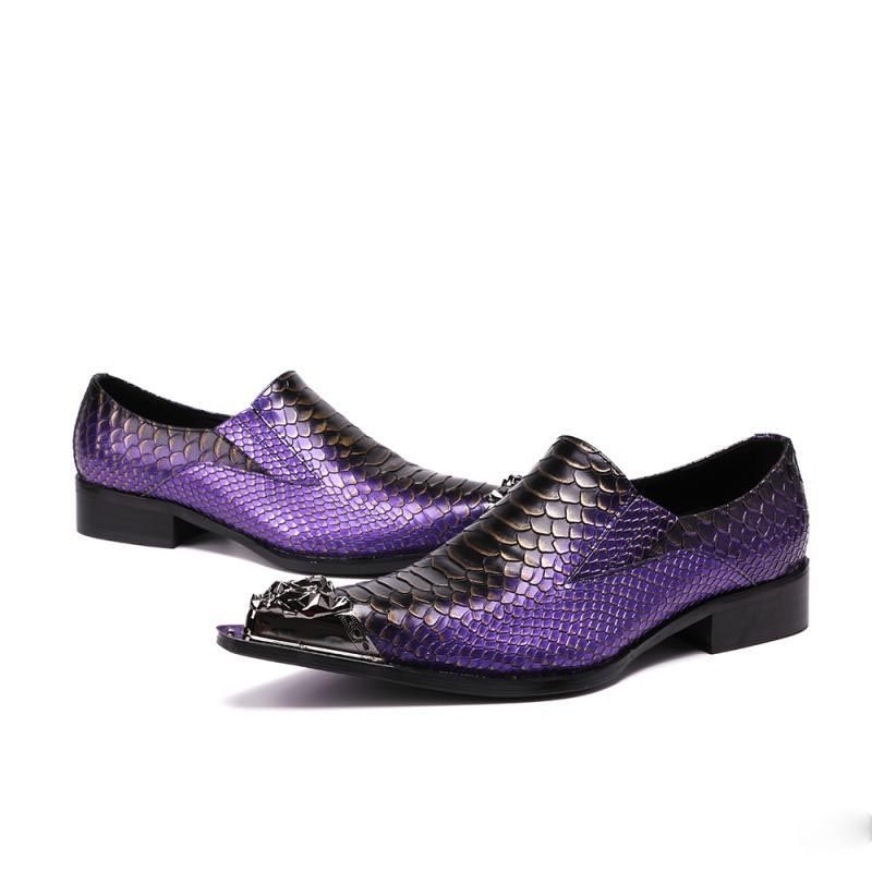 Black Men Formal Dress Shoes Rivets 