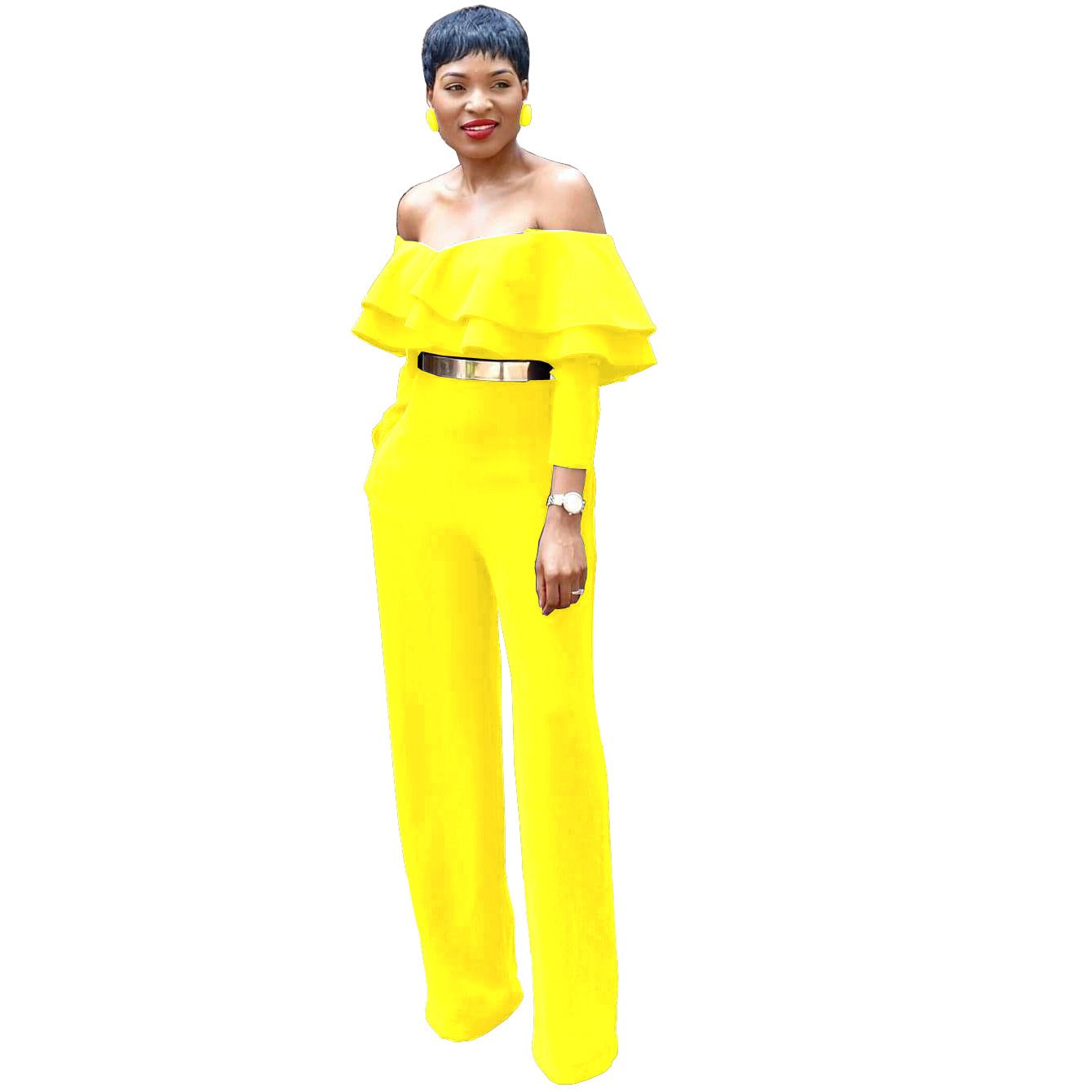 yellow jumpsuits for ladies