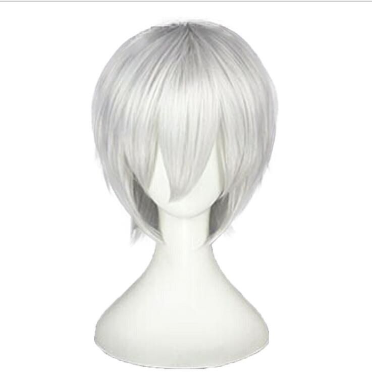 Anime Cos Wig Jinmuyan Silver White Wig Short Hair Cosplay Wig
