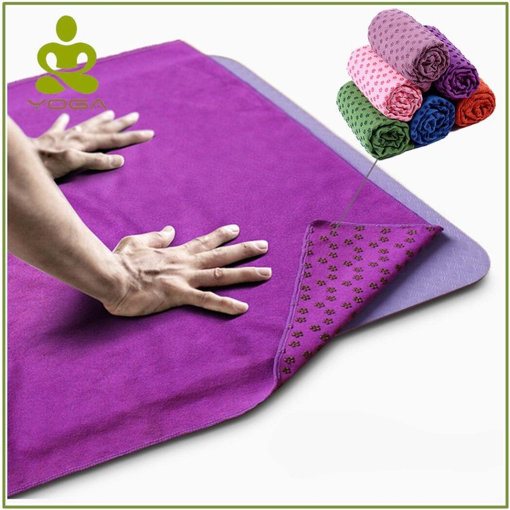 2019 Non Slip Yoga Mat Cover Towel Anti Skid Microfiber Yoga Mat