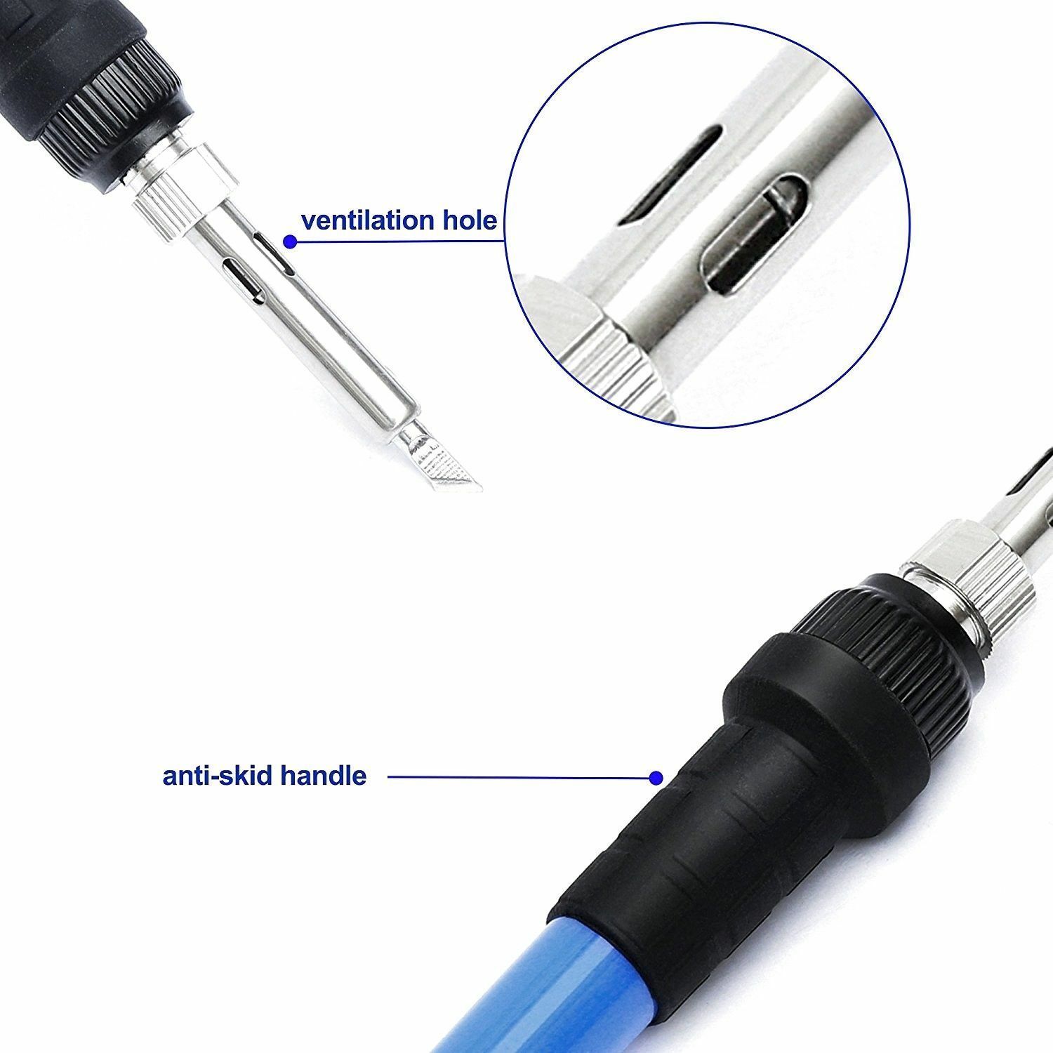 Electric Soldering Iron Gun Adjustable Temperature 60W Welding Set Tool Kit 110V