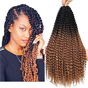 Vague d'eau de cheveux de crochet de torsion de passion de 18 pouces pour  la torsion de passion tressant des prolongements de cheveux 80g / paquet