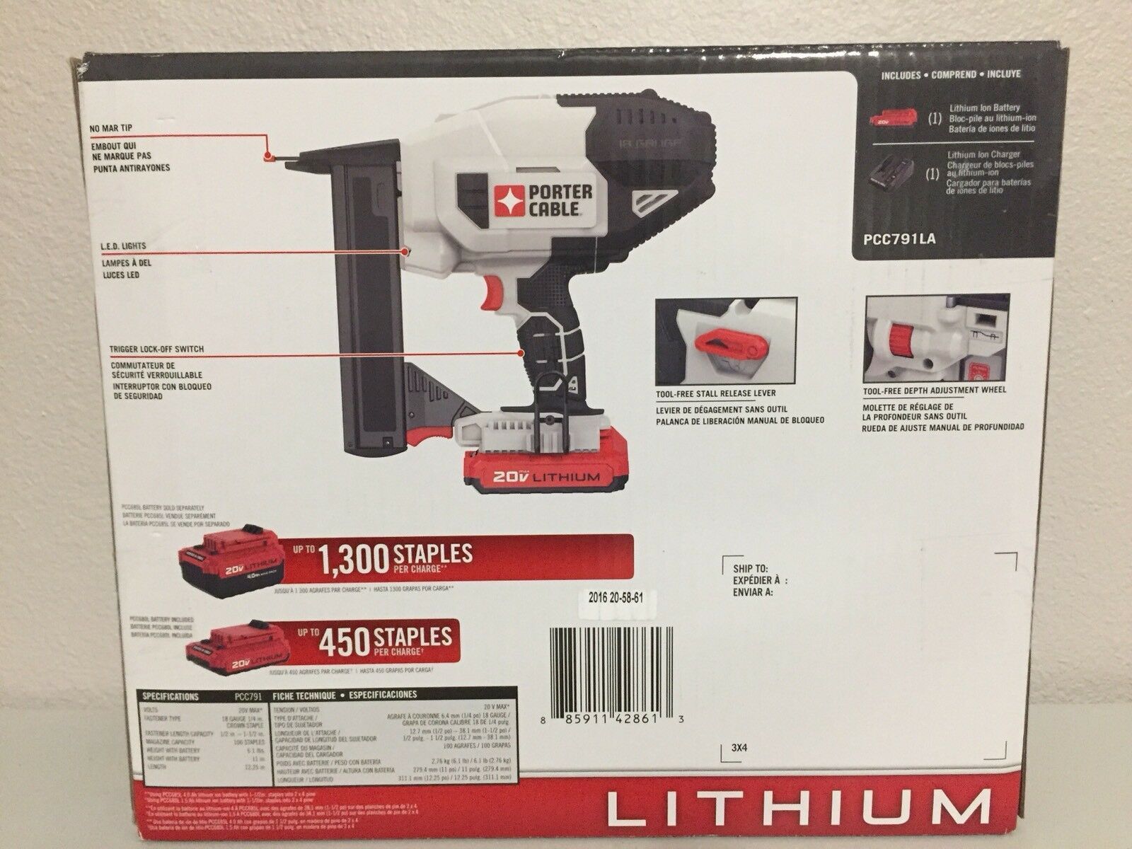 DIY Tools & Equipment Porter Cable PCC791LA 20V MAX LiIon