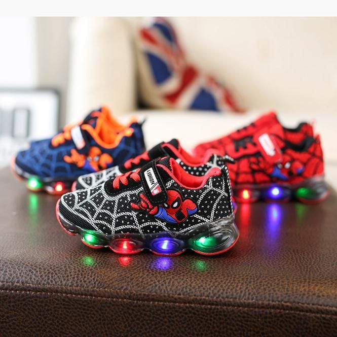 Spider-Man Boys Boots Breathable Damping Sports Shoes Kid Boots Child Sneaker