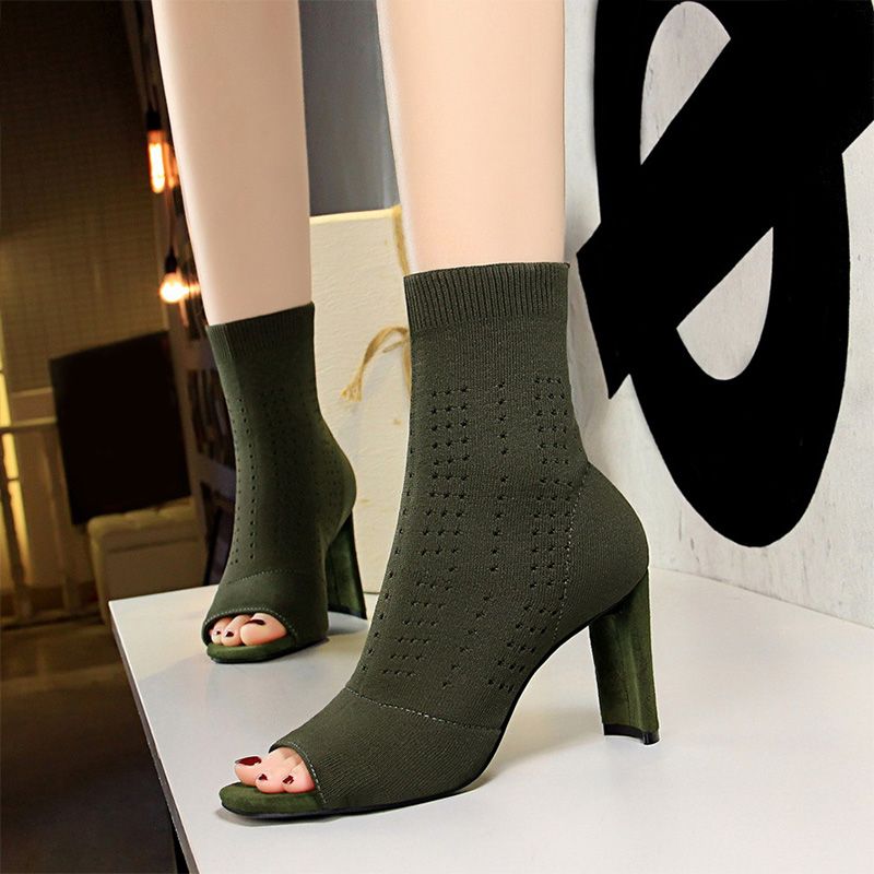 ladies peep toe boots