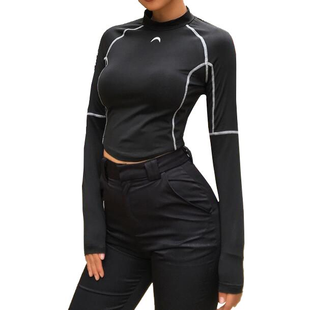 long sleeve exercise crop top