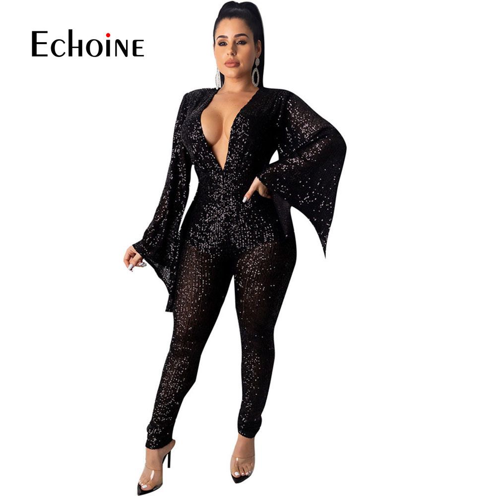 sparkly mesh jumpsuit