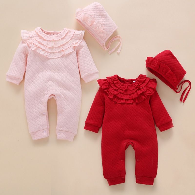 pink lace romper baby