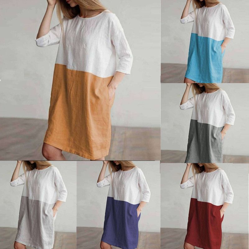 cotton summer dresses knee length