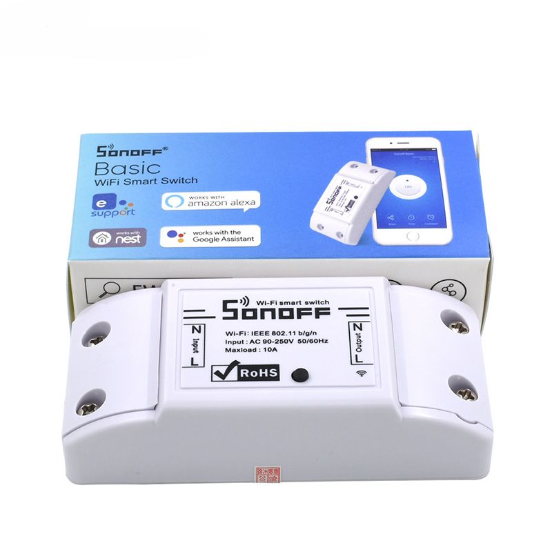 21 Sonoff Basic Wifi Switch Wireless Remote Control Smart Switch Wifi Automation Module Diy Timer Set Work With Alexa 10a 20w From Waroom 5 55 Dhgate Com